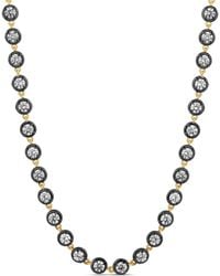 SHYMI - Round Victorian Style Tennis Necklace - Lyst
