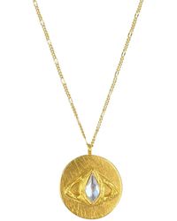Eyeconic by Samar Ajram - Evil Eye Crystal Medal Necklace - Lyst