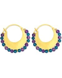 GEM BAZAAR - Sapphire Bay Earrings - Lyst