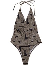 lords of harlech - Xena Inter Twine Halter One-Piece Swimsuit - Lyst