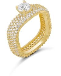 SHYMI - Pave Statement Ring With Center Stone - Lyst