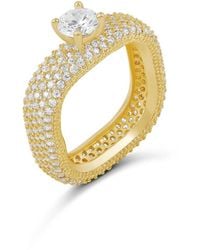 SHYMI - Pave Statement Ring With Center Stone - Lyst