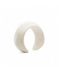 Miss Cecilia - Neutrals Ivory Cuff Bangle - Lyst