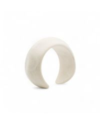 Miss Cecilia - Neutrals Ivory Cuff Bangle - Lyst