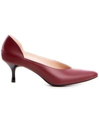 The 5Th Element - Celine Burgundy Leather Kitten Heels - Lyst
