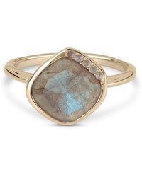 Zohreh V. Jewellery - Grecian Labradorite Stone Ring 9k Gold - Lyst