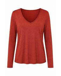 Conquista - Refined V-Neck Long Sleeve Top - Lyst