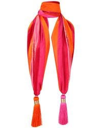 Beatrice von Tresckow - Silk Mix Tassel Scarf - Lyst