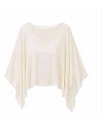 Tohen - Neutrals Astor Silk Blend Cape Top 1 - Lyst