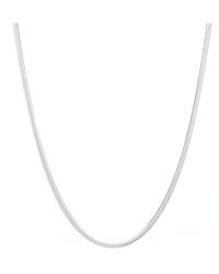 Seven Saints - Herringbone Chain Necklace, Rhodium Over Sterling - Lyst