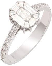 Artisan - 18K Baguette Diamond Geometric Ring - Lyst