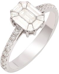 Artisan - 18K Baguette Diamond Geometric Ring - Lyst