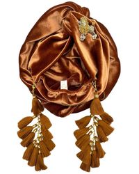 Julia Clancey - Golden Poodle Cocoa Chacha Velour Turban - Lyst