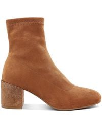 Rag & Co - Chena Rhinestones Embellished Block Heel Boots - Lyst
