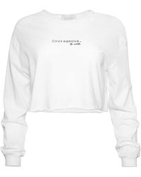 ADIBA - Courageous Long Sleeves Cropped Top - Lyst