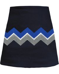 My Pair Of Jeans - Chevron Embroidered Miniskirt - Lyst