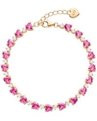 LÁTELITA London - Asscher Cut Heart Tennis Bracelet Ruby - Lyst