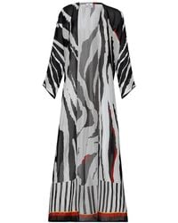 DHARA SHETH DUBAI - Into The Wild And Stripe Zebra Print Kimono Dress - Lyst