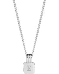 Muru - Mini Initial Square Charm Necklace - Lyst