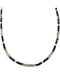 Rachel Nathan - Neutrals Spinel & Iced Obsidian Necklace - Lyst