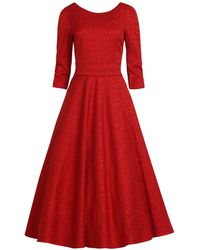 MATSOUR'I Jacquard Dress Alyzee Red
