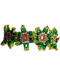 Iliana Arrazola - Waterfall Blossom Cuff Bracelet, Glass Beads, Beaded Jewelry - Lyst