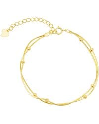 Spero London - Italian Fine Sterling Double Satellite Chain Bracelet - Lyst