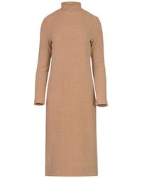 Oh!Zuza - Neutrals Camel Long-Sleeved Turtleneck Dress - Lyst