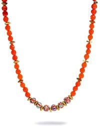 Ebru Jewelry - Carnelian Fire Energy Beaded Choker - Lyst