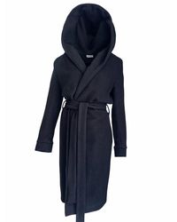 Adrenaline Fashion - Wool Coat With Oversized Hood And Belt – Handmade Designer Long Winter Overcoat - Lyst