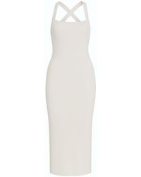 Monlicia - Azura Knit Crisscross Back Bodycon Midi Dress - Lyst