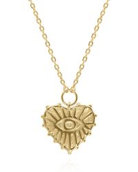 Luna Charles - Ines Heart Eye Pendant Necklace - Lyst