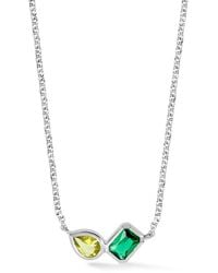 Dower & Hall - Garnet & Peridot Duo Tutti Frutti Necklace - Lyst