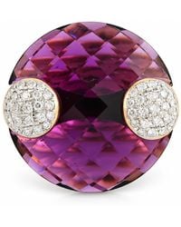Artisan - 18K Amethyst & Diamond Statement Ring - Lyst