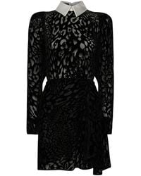 SVETA Milano - Stanford Leopard-Pattern Velvet Dress - Lyst