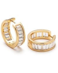 With Love Darling - Crystal Hoop Earrings - Lyst
