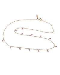 Artisan - Rose Sapphire Drop Station Necklace - Lyst
