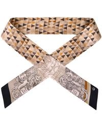 Kueen - Neutrals Silk Scarf - Lyst