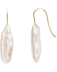 Ora Pearls - Corali Long Barboque Pearl Hook Earrings - Lyst