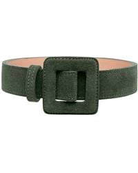 BeltBe - Suede Mini Square Buckle Belt - Lyst