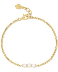 Dower & Hall - Triple Luna Pearl Row Bracelet - Lyst