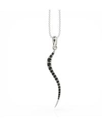Linda Fiore - Swirl Necklace & Cz - Lyst