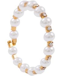 Saachi - Pearl & Crystal Strand Cuff - Lyst