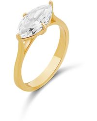 SHYMI - Sideways Marquis Shape Cocktail Ring - Lyst