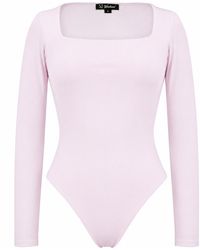 Smart and Joy - Square-Neck Bodysuit- Neutrals - Lyst