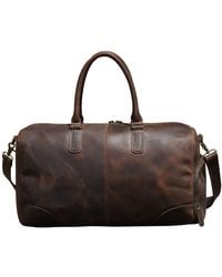 Touri - Genuine Leather Gym Bag With Shoe Storage - Lyst