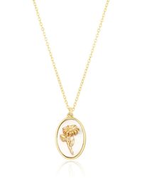 SET & STONES - Katrina Birth Flower Necklace - Lyst
