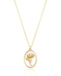 SET & STONES - Katrina Birth Flower Necklace - Lyst