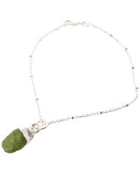 Harfi - Sterling Raw Peridot August Birthstone Crystal Bracelet - Lyst