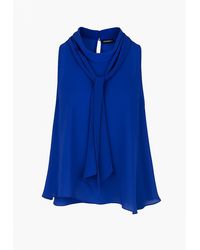Conquista - Sleeveless Bow-Tie Blouse - Lyst